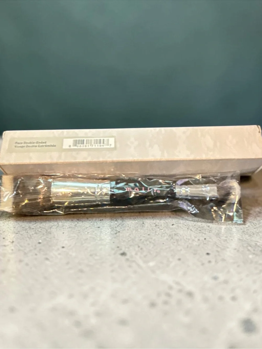 Mally Dual-Ended Makeup Brush - Silver Handle